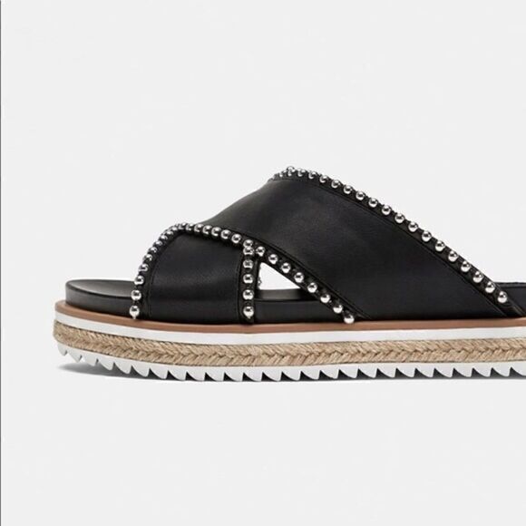 Zara Studded Slides / Sandals - Picture 2 of 5